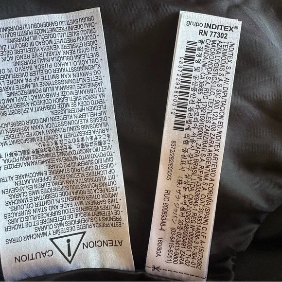 Zara Black Puffer Vest with Zipper Details - Picture 5 of 6